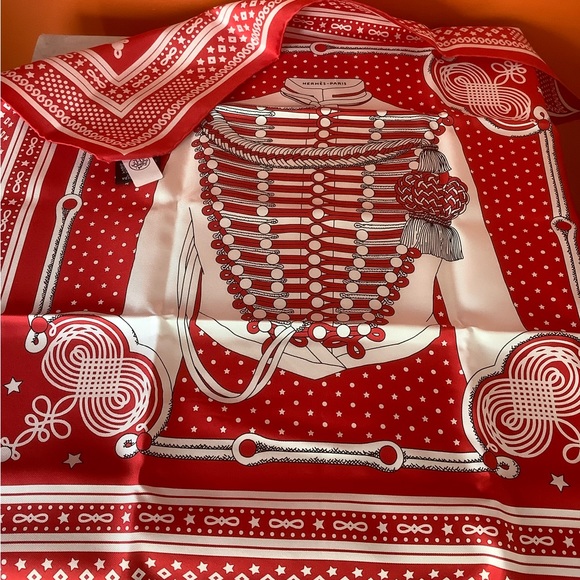 Hermes Silk Bandana Brandebourgs NEW - Picture 1 of 6